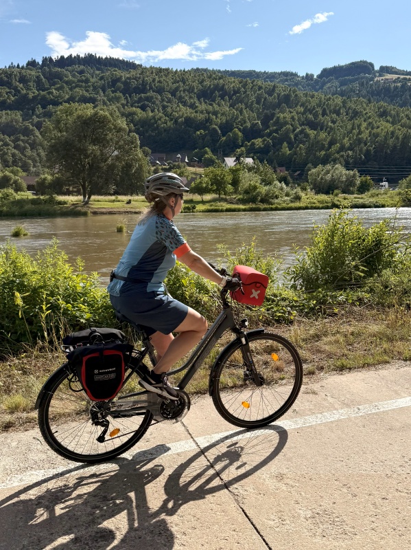 Wycieczka rowerowa z sakwami wzdłuż Popradu