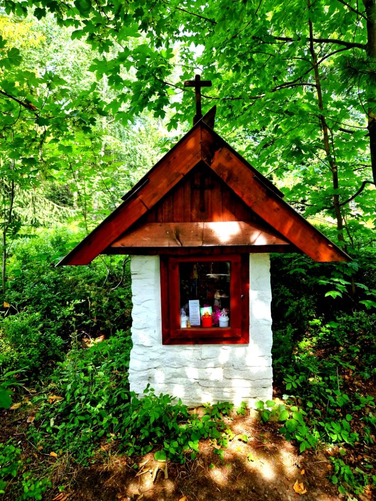 Kapliczka na trasie na Błatnią z Jaworza Nałęża